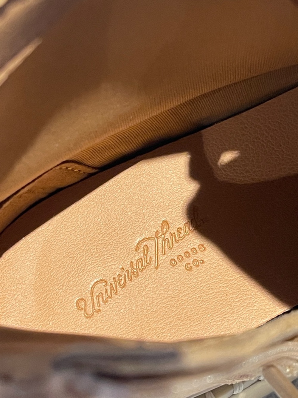 Universal Thread tan Suede Platform Lace-Up Ankle Boots 🥾 6 1/2 - Picture 6 of 8